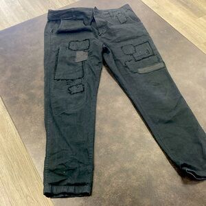 PRPS patchwork distressed jeans 34